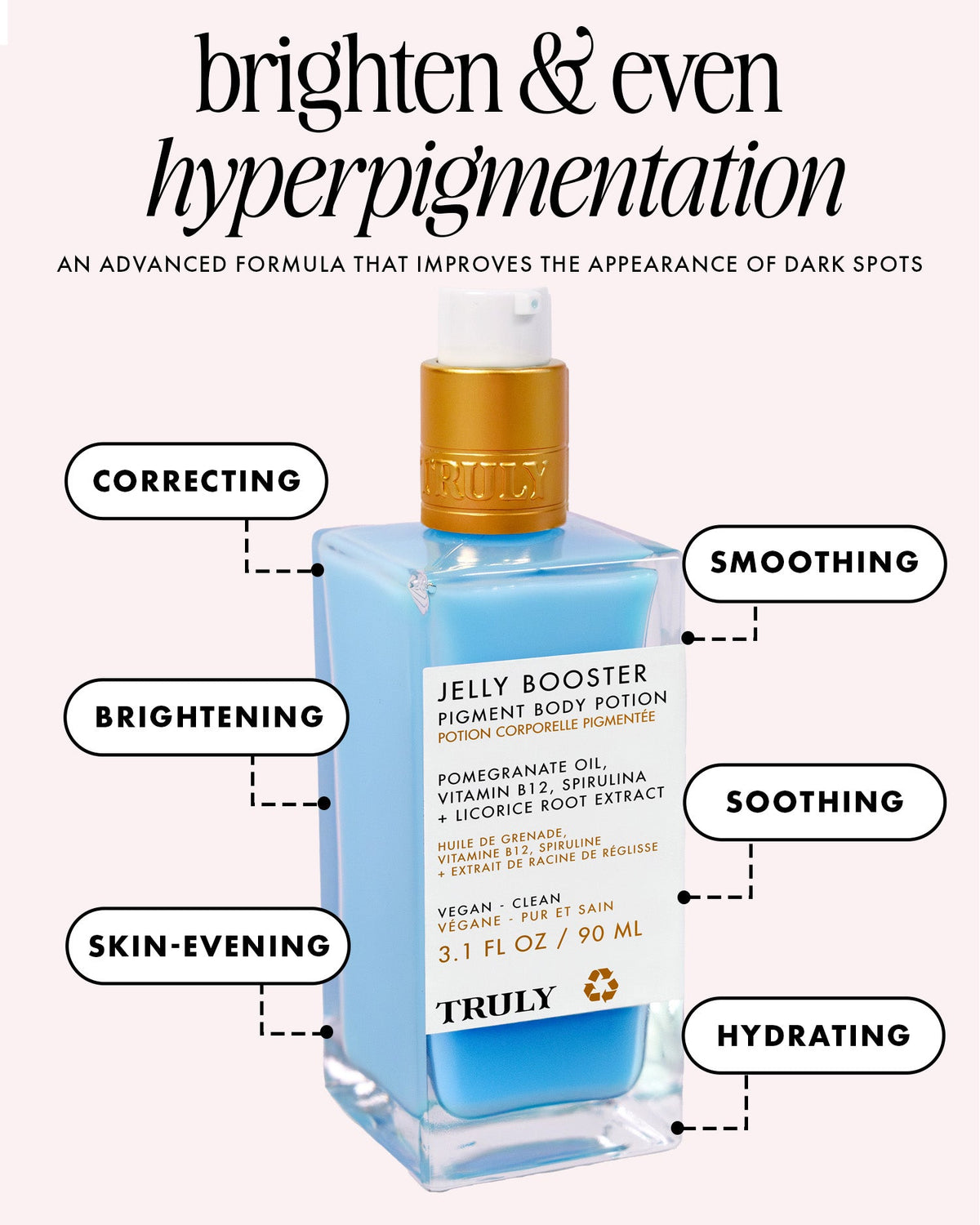 Truly Beauty Jelly Booster Pigment Body Potion | Dark Spot & Discoloration